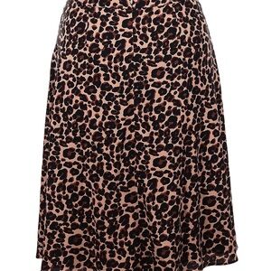 Ann Taylor Loft Factory Animal Print A-Line Skirt